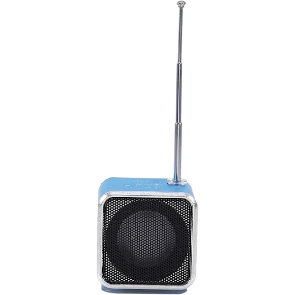 Radio, Radio Billig, Td V26, Pieni kannettava radio verkkovirralla ja akulla Mini-kaiutin Musiikkisoitin Kannettava Fm-radio Pc Muoti Tukee Tf-korttia ja U Di Blue