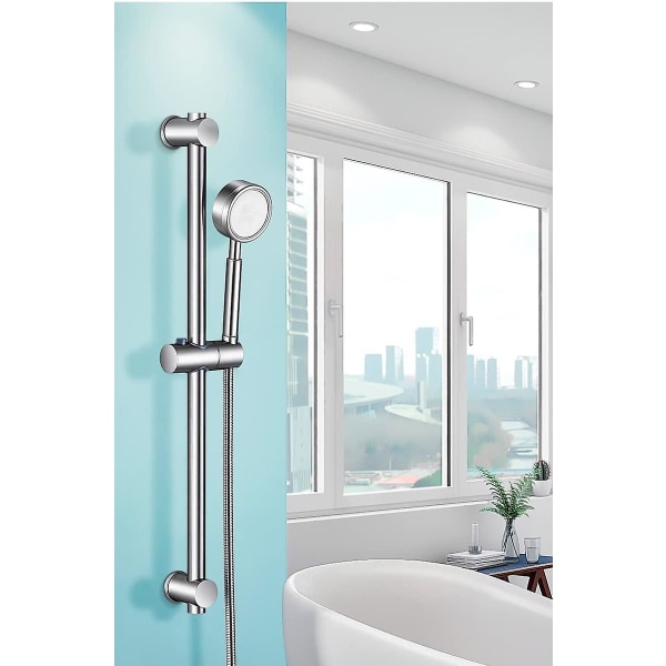 304 høytrykksdusjhode i rustfritt stål, vannbesparende dusjhode på bad Enkel installasjon - midjeformet spraymetode