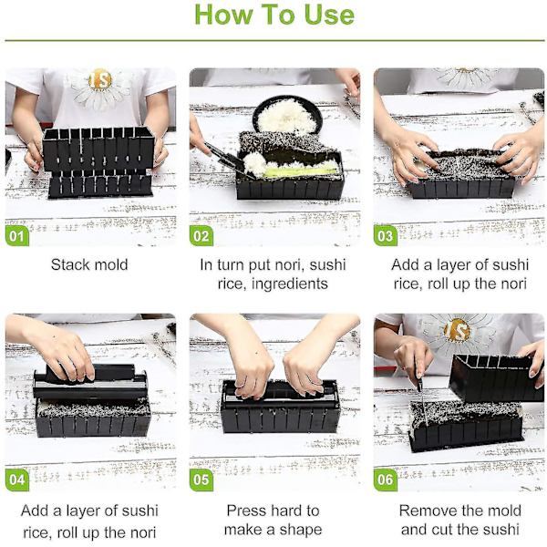 Sushi Ma Kit til begyndere 10 stykker Sushi Maker værktøj