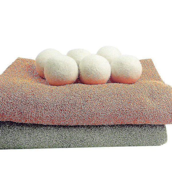 6 stk 6 cm hjem ull tørketrommel baller naturlige gjenbrukbare vaskeri rene praktiske