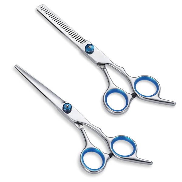 Tunnande saxar för hår, tandade saxar, tunnande saxar, professionella frisörsaxar för texturering, saxar för hårklippning för salong och hemmabruk Flat shears + tooth shears
