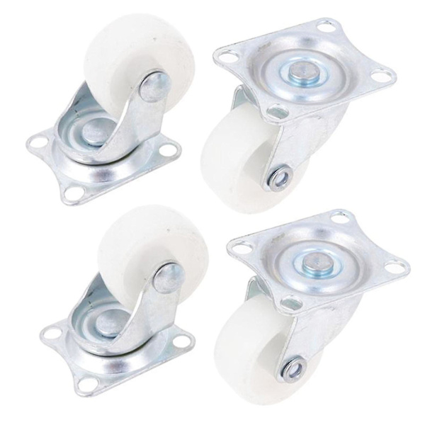 4 stk. 1 tommer Universal Indkøbsvogn Platform Trolley Stol Svingbar Caster Hjul
