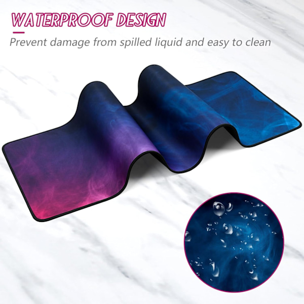 Musematte Gaming Stor Skrivebordsmatte (31,5 x 11,8 x 0,12 tommer) Vaskbar Musematte Bærbar PC-Skrivebordsmatte, Japansk Musematte med Sklisikker Gummibase, Utvid mouse pad Y15 XL