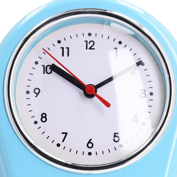 Væg ur køkken timer, 60 minutters visuel nedtællingstimer, lydløs drift, nem at læse, retro køkken vægur, visuel timer, hjemmekøkken T Blue