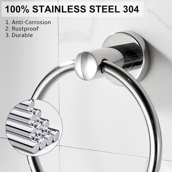 Håndklestativ Moderne Stil Rustfritt Stål 304 Krom Baderomsutstyr (Håndklestativ) Silver