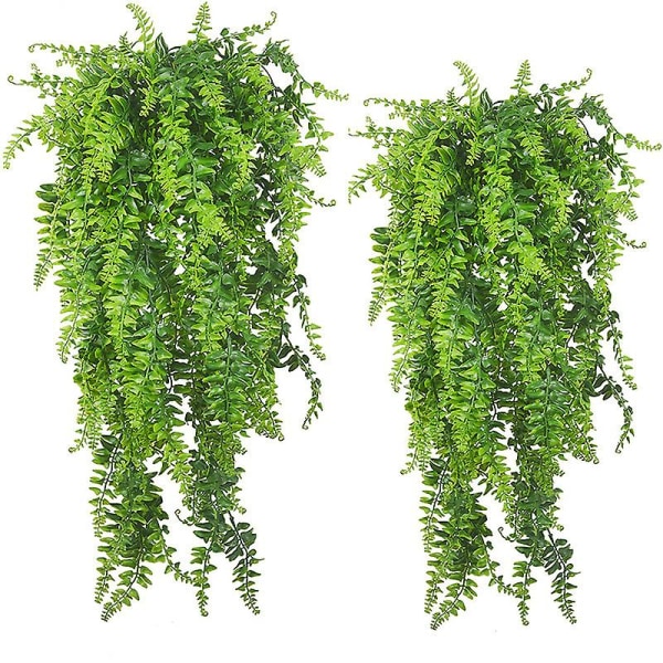 3 stk kunstige planter hængende krans med krukker, indendørs udendørs vinranker hængende planter dekoration til bryllupsfest, have, balkon eller vægdekoration