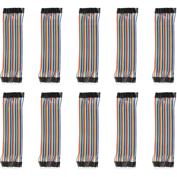 40p Farve Dupont Ledning 2.54mm Brødbord Kabel Matchende Sæt Han Til Hun Forbindelseskabel Til Computer Elektronik 10 Styk Sæt