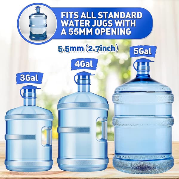 5 Gallon Vattenflaska Dunklock Återanvändbara Slitstarka Silikon Spillfria Dunklock För 55mm Flaskor Endast Lock 4Pcs
