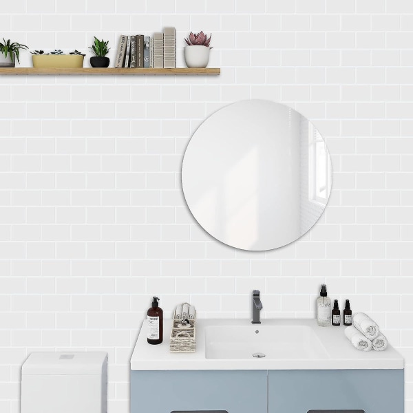 2 stk (30,5 x 30,5 cm) Hvide selvklæbende 3d vægfliser klistermærker Køkken Badeværelse