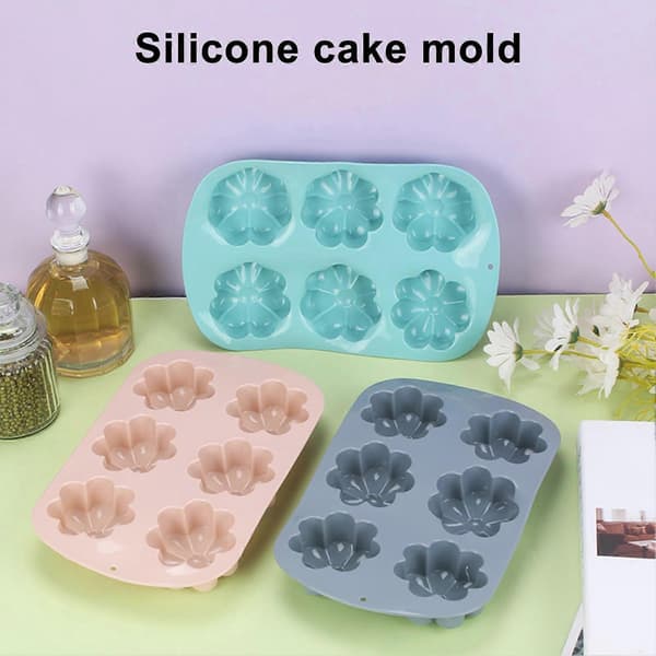 Non-Stick Blomster Silikoneform - til budding - til DIY Blue