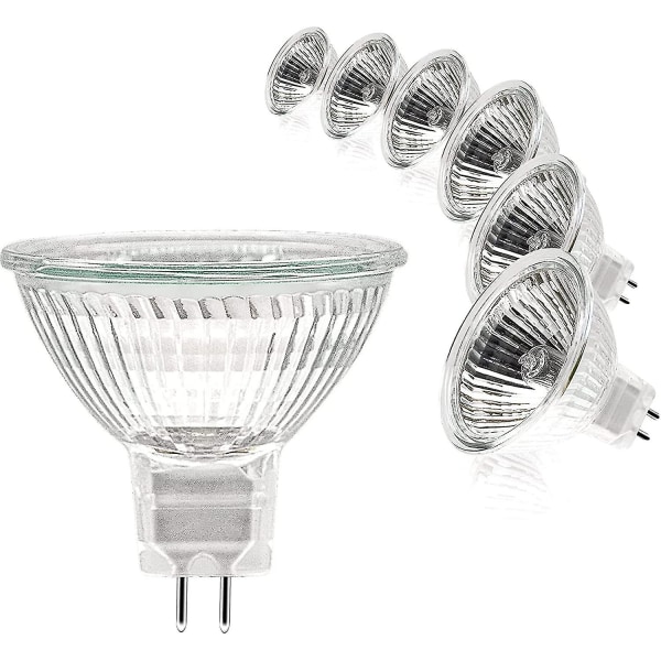 Halogenlampor, 12v 50w Spotlightlampa Dimbar för Taklampa, 2-stifts Halogen Spotlightlampor 2700k Varmvitt [energiklass G] 1 set)