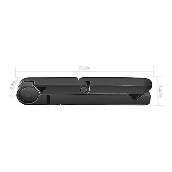 Multivinklet justerbar svart universell bærbar sammenleggbar plaststativ bordstativ for alle andre 7-10 tommers nettbrett-PC (svart)