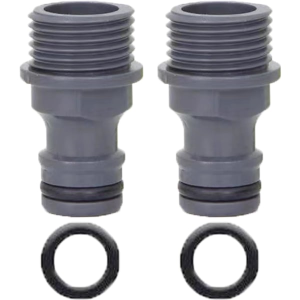 1/2\" hannkobling, 2-pakning hageslangekran kobling, ABS 1/2\" BSP slangekobling, gjengede kranadapter hurtigkobling for hageslange og Ga Abs 1/2 Inch Male Thread