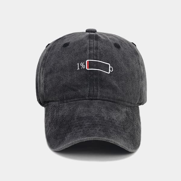 Vasket baseballcaps for menn med trykk
