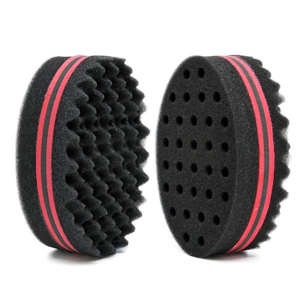 Hiussienit, Magic Barber Twist Curl Brush Sponge (2 kpl, musta)