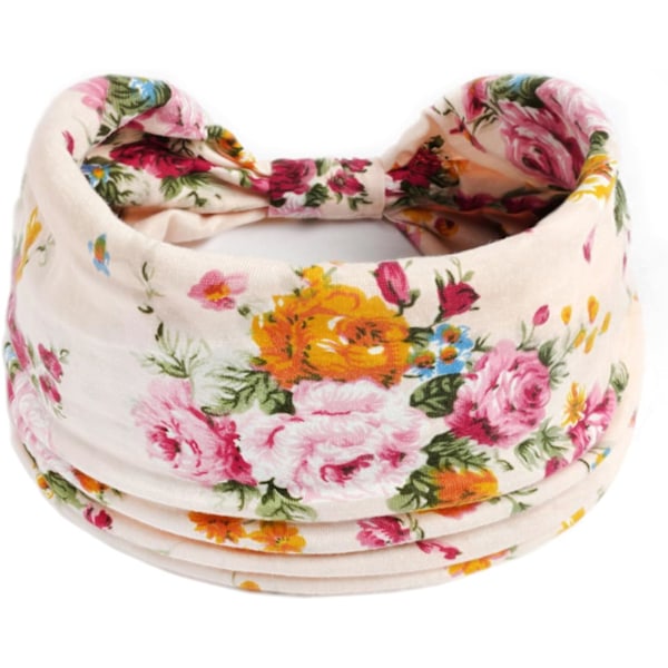 Hårband Dam Boho Bred Hårband Yoga Huvuddukar Knuten Turban Hårband Vintage Stilren Elastisk Hårband Hårtillbehör för Flickor 5 50 1 count (Pack of 1)