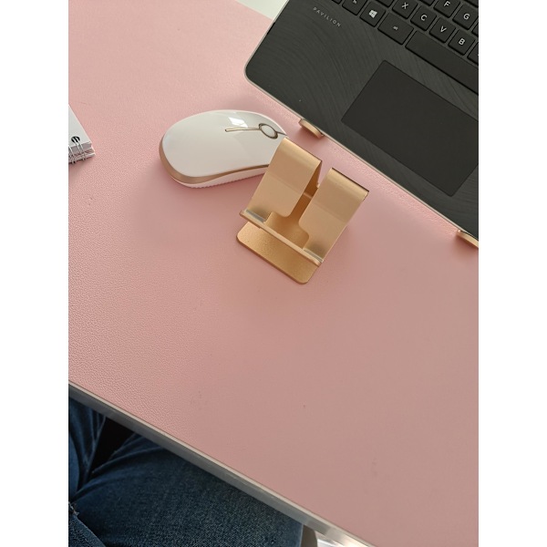Alumiininen puhelinpidike iPhone 16, 15, 14 Plus, 13, 13 Pro, 12 Pro Max, 12, 11 Pro, Xs Max, X, 8, 7, 6 Plus ja muille (Kulta)