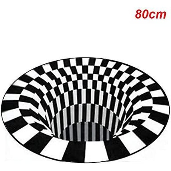 3D Vortex -matto, 3D-pyörrepainatus, optinen illuusiomatto, liukumaton lattiamatto, matot makuuhuoneeseen, olohuoneeseen