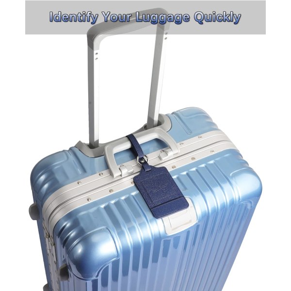 3-packs bagagelappar för resväskor, bagageetiketter, stark, märkbar, hållbar, reselappar för bagage, resetillbehör, blå Starry Blue 2.7 x 4.2 inch/6.8 x 10.7 cm