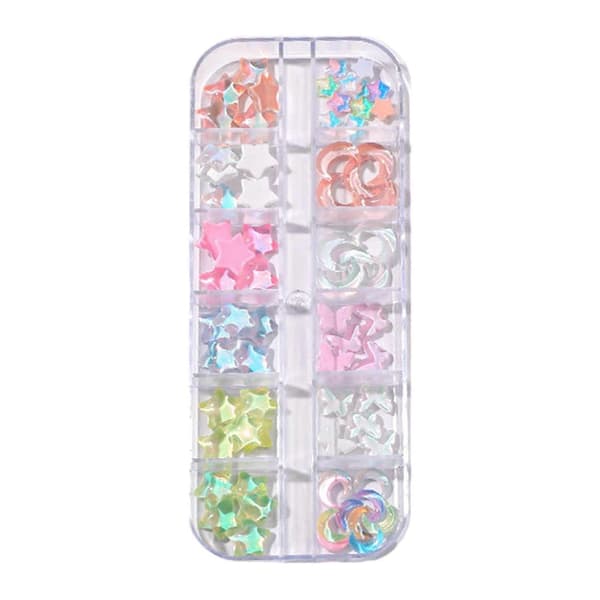 Neglekunsttilbehør – med 12 rom – for DIY-manikyr K