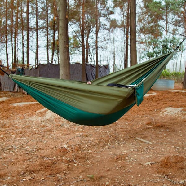 Udendørs Hængekøje – Anti-Vælte Bred Base – til Camping & Afslapning i Haven 6