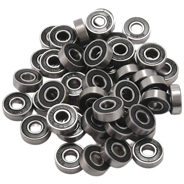 50 st/set 608 2rs kullager Abec-5 8x22x7 mm djupspår kullager i kolstål förseglade kullager x