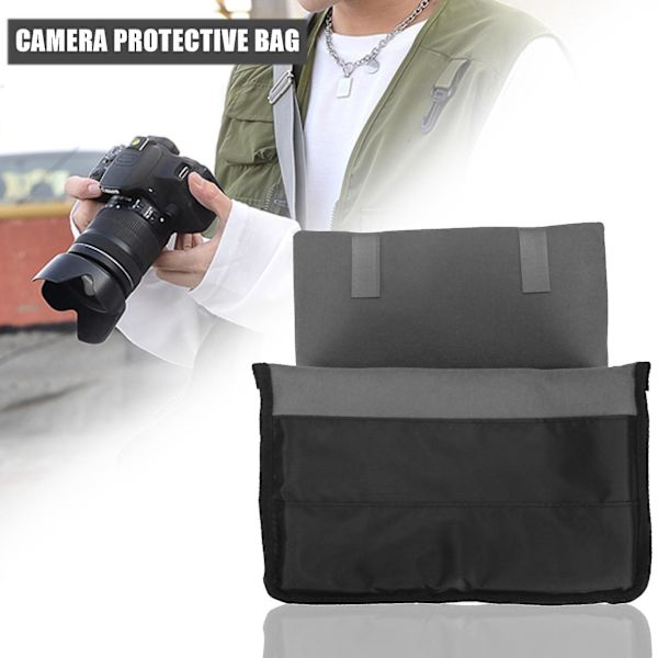 Polstret beskyttende taskeindsats Liner Case til Dslr-kamera, objektiv og tilbehør Sort