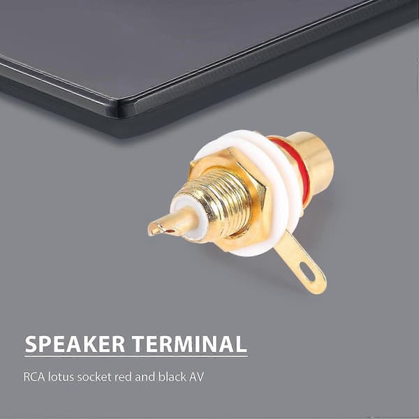 20 stk. forgyldt RCA terminal stik hun socket chassis panel konnektor til forstærker højttaler
