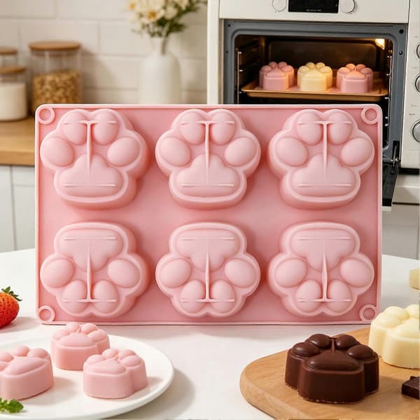 3D Kattepote Bageform til DIY Dessert - Varme- og Kuldebestandig - til Gelé og Sæbe L