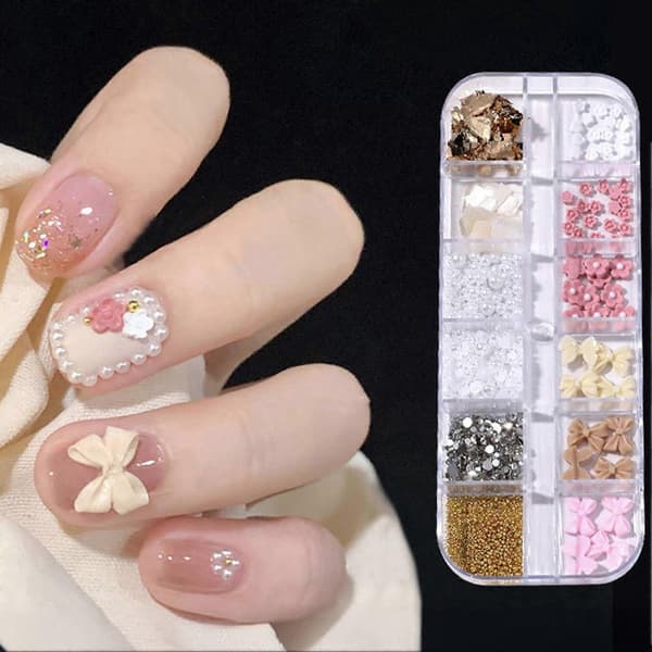 Neglekunsttilbehør – med 12 rum – til gør-det-selv-manicure D
