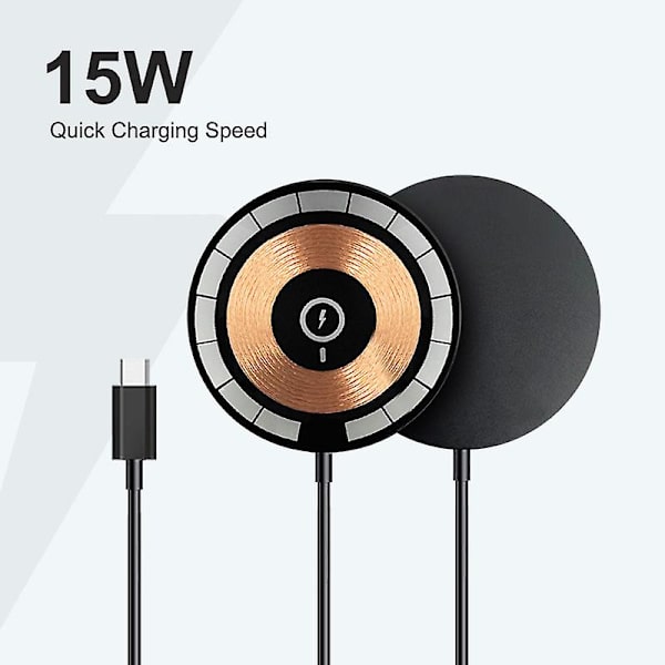 Induktiolataus Magneettinen laturi, 15w Nopea magneettinen langaton laturi Langaton nopea lataus Läpinäkyvä versio Iphone 14/14 Plus/14 Pro/14 Pro