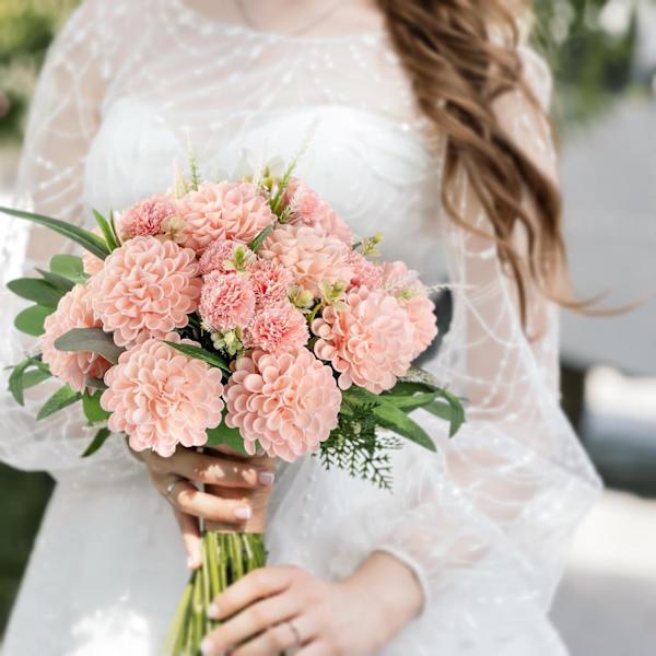 Konstgjorda blommor 20 st falska skum Dahlia blomma med stjälkar, DIY skum Dahlia blomma för bröllopstårta buketter blomsterarrangemang Pink 20pcs