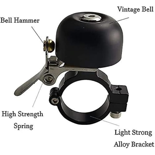 Klassisk sykkelklokke med høy og klar lyd Messing sykkelklokke for barn og voksne