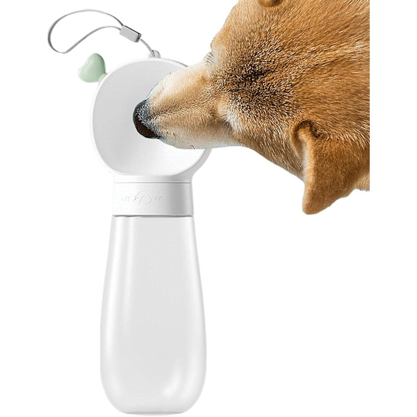 500ml Pet Vattenflaska Hund Vattenflaska Vatten Dispenser Katt Hund Bärbar Vattenflaska För Hund Katt Utomhus Promenader Vandring Resor (vit 01)