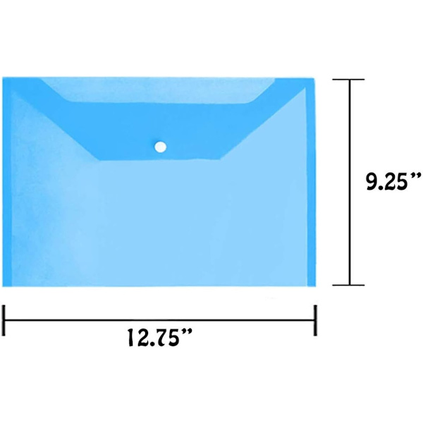 A4-plastfickor - A4-dokumentmapp med knapp (24 st)