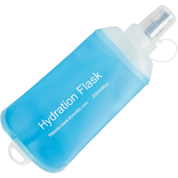 250ML Myk Flask, TPU Foldbar Løpehydreringsflaske, Myk Sammenleggbar Vannflaske for Hydreringspakke Sykling Maraton Løping Fotturer 250ml