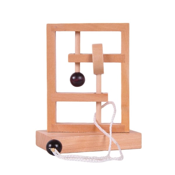 Skrivbord 3d Trä Rep Loop Pussel Iq Mind String Hjärngympa Spel Lärande Utbildning Pussel Leksak För Vuxna Barn Present