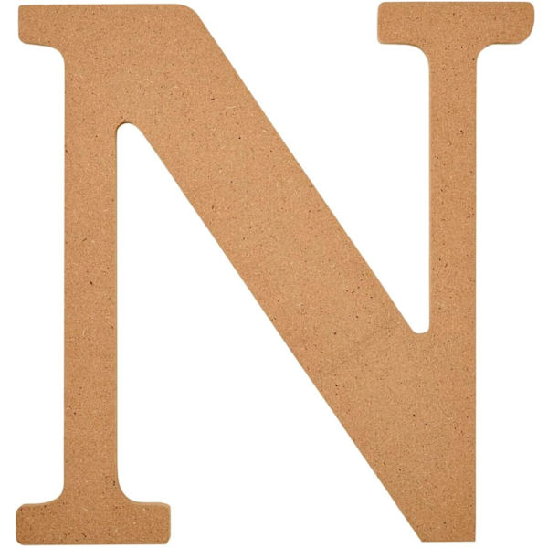 8\" Ubehandlet trebokstaver for kunst og håndverk, DIY-prosjekt, modeller 63593 og 63598, 8 tommer N + Letter 63598 8 inch