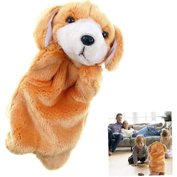 Hånddukke Dyr udstoppet legetøj Blød lille hund Hånddukker Pædagogisk legetøj til børn,tilbehør til hjemmet