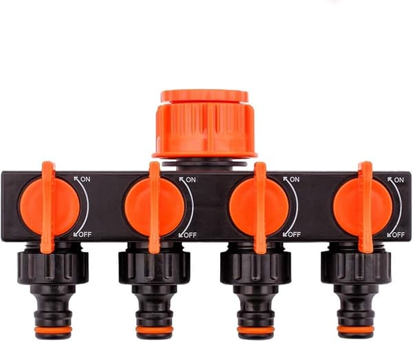 3/4\" x 1\" 4-suuntainen puutarhan hanasovitin