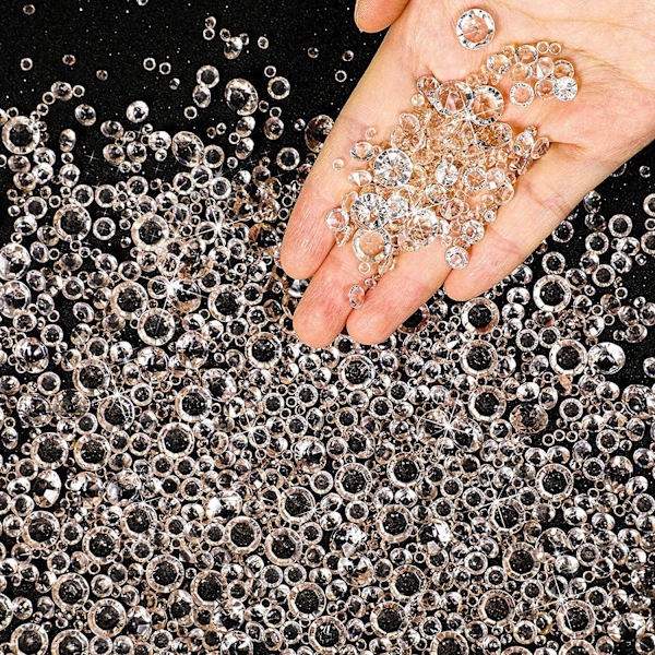 4000 stk lysebrune diamanter konfetti bryllup krystall akryl rhinestones vasefylling, for borddekorasjon bryllupsdekorasjon brudes Light Brown