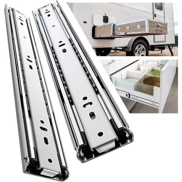 Kraftiga lådskenor 68 kg belastningskapacitet Lådskenor Full extension med kullager 300 350 400 450 500 550 600 650 700 750 800 850 Without Lock 14 inch(350mm)