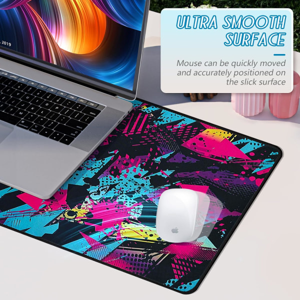 Musmatta Gaming Stor Skrivbordsunderlägg (31,5 x 11,8 x 0,12 tum) Tvättbar Musmatta Laptop Skrivbordsmatta, Japansk Musmatta med halkfri gummibas, förläng mouse pad Y13 XL