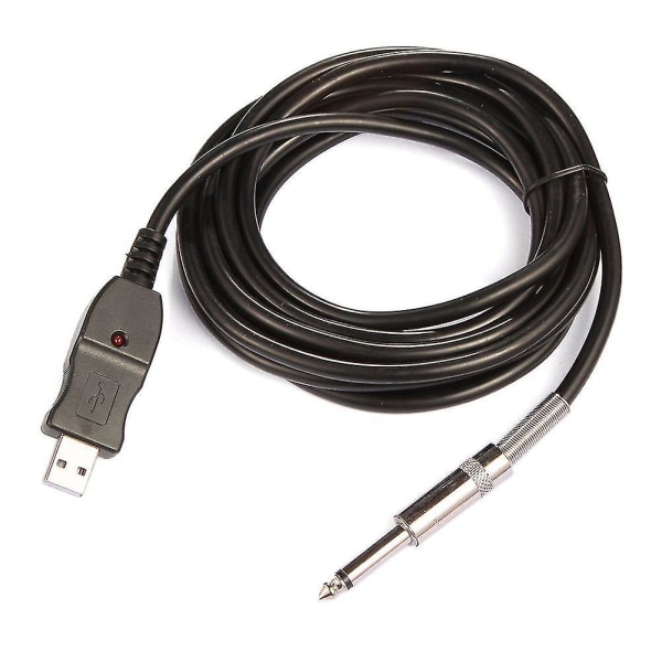 Gitarr Till PC USB Recording C Adapter Converter Connect Interface 6,5 mm
