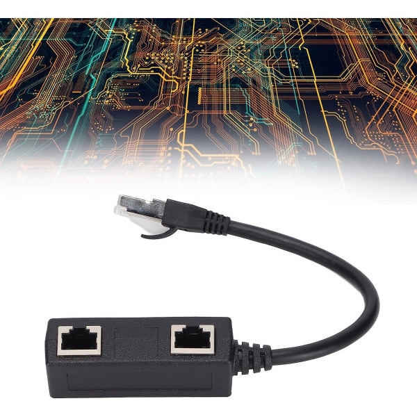 Rj45-splitterkontakt, 1-port hane till 2-port hona nätverkshemmakontor Ethernet-kontakt, för Cat7-nätverkskabel Ethernet-splitter för alla nätverk