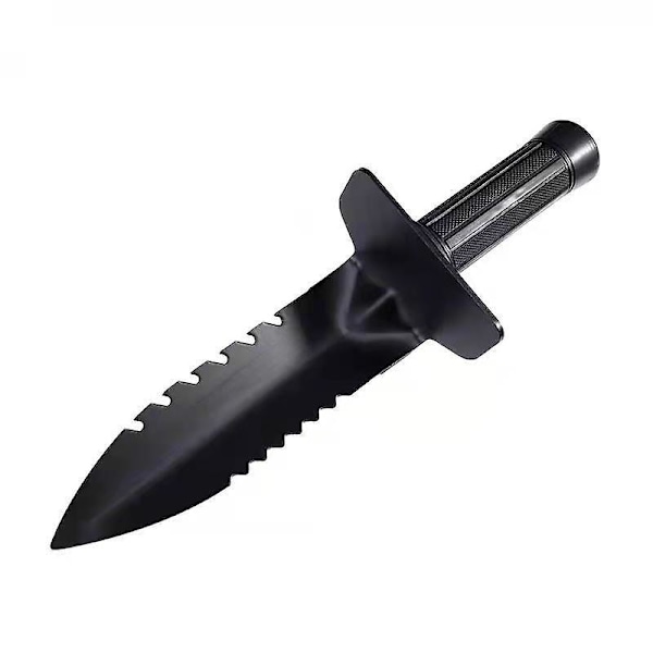 Metalldetektorspade Heavy-duty hagespade Spader Verktøy for utendørs (svart)