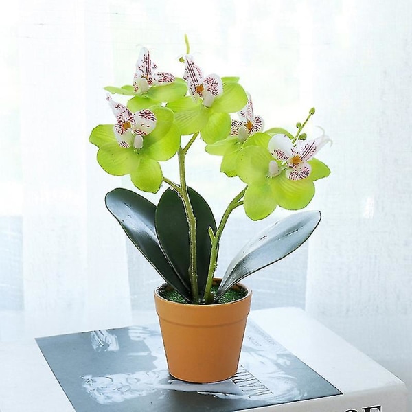 Keinotekoinen Kukka Perhonen Orkidea Ruukku Bonsai Puutarha Koti Hääjuhla Dekor