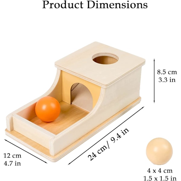 Esinepysyvyyslaatikko, vauvan lelut, Montessori-lelut vauvoille 6-12 kuukautta, aistilelut vauvoille, vauvan lelut 6 kuukautta plus, Montessori-lelut