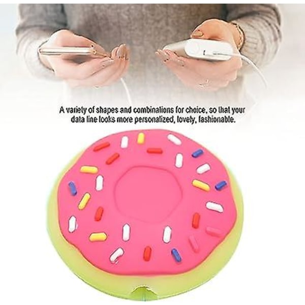 (3-pack) Söta Donut Laddningskabelskydd, Usb Datakabelskydd, Mobiltelefontillbehör Skyddande Datakabel
