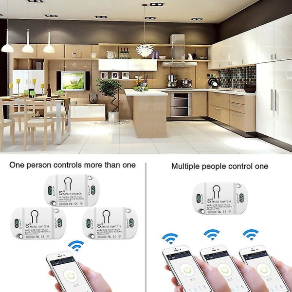 Smart Switch Intelliegent Trådløs Letvægts Wifi Smart On-off Controller Til Hjemmet